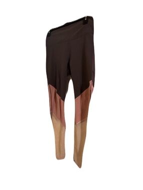 Fabletics Colorblock High-Waist Leggings - Purple, Pink, Mesh Cream